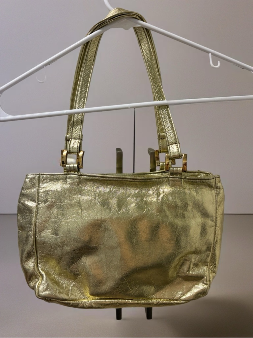 Metallic Gold Shoulder Bag - Elegant Women’s Handbag